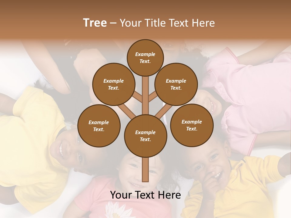 A Group Of Children Laying On Top Of Each Other PowerPoint Template