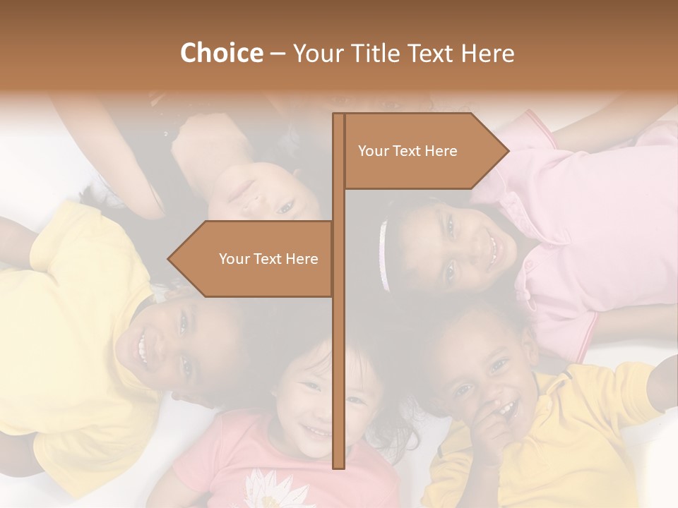 A Group Of Children Laying On Top Of Each Other PowerPoint Template