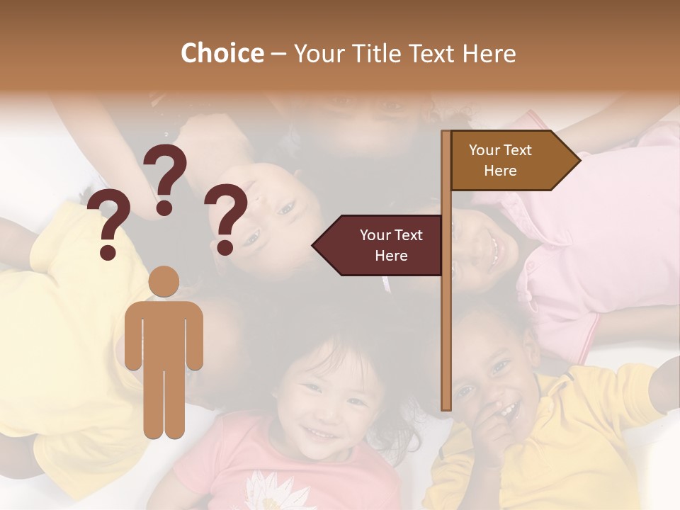 A Group Of Children Laying On Top Of Each Other PowerPoint Template