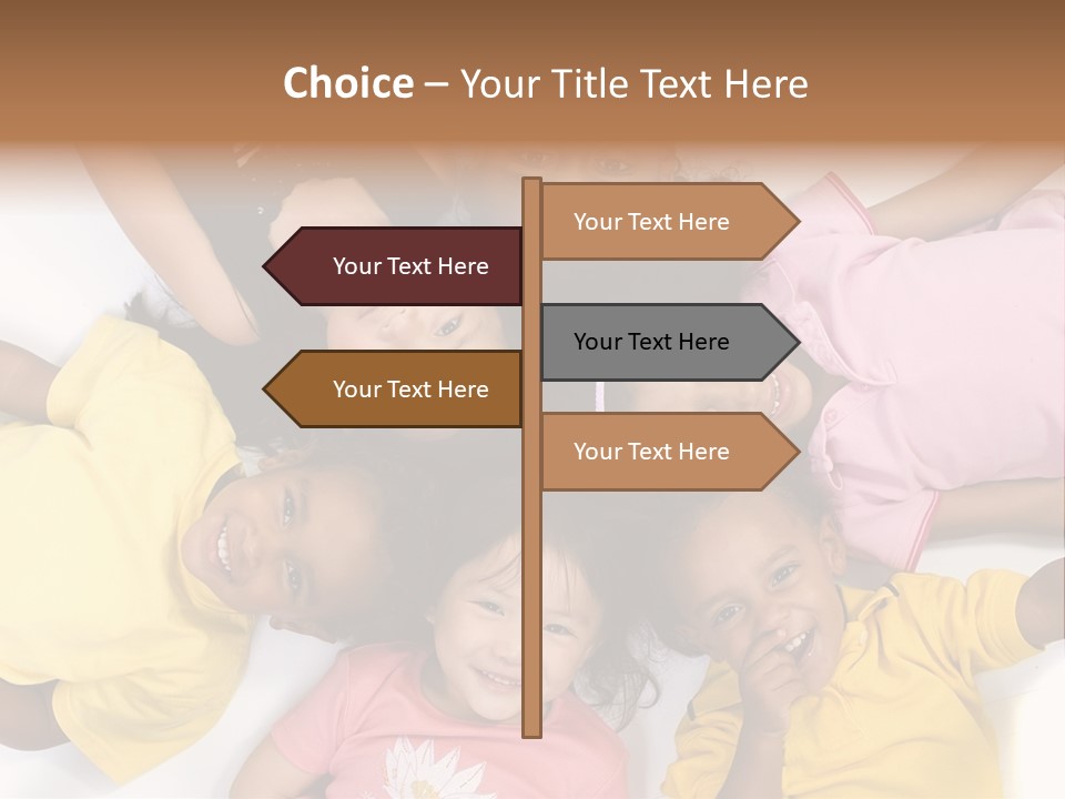 A Group Of Children Laying On Top Of Each Other PowerPoint Template
