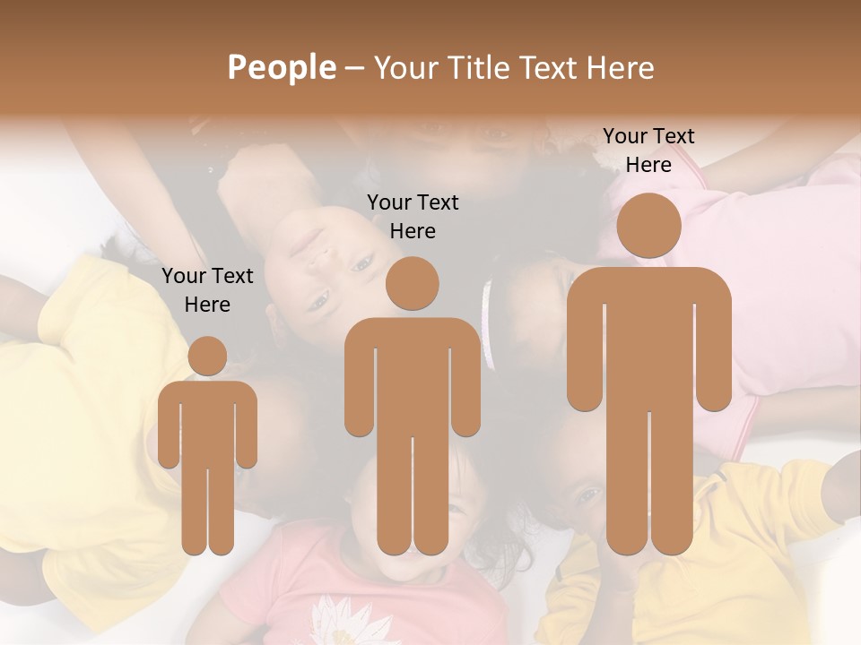 A Group Of Children Laying On Top Of Each Other PowerPoint Template