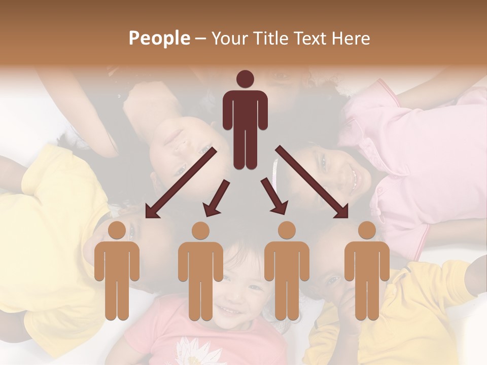 A Group Of Children Laying On Top Of Each Other PowerPoint Template