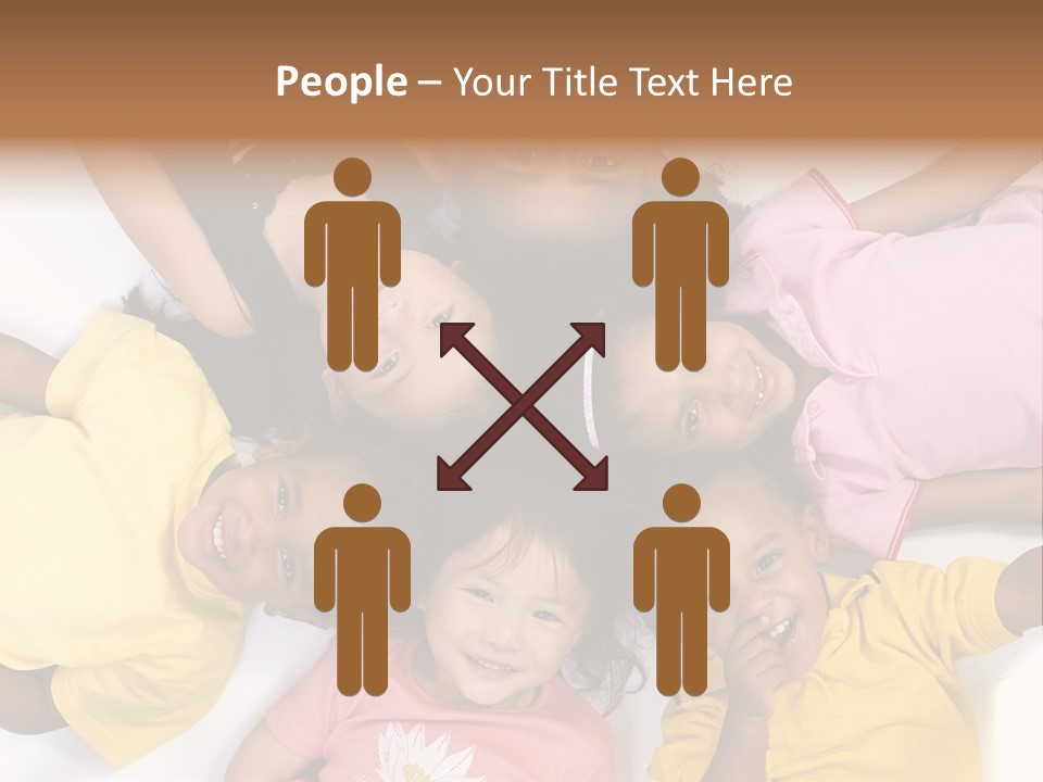 A Group Of Children Laying On Top Of Each Other PowerPoint Template