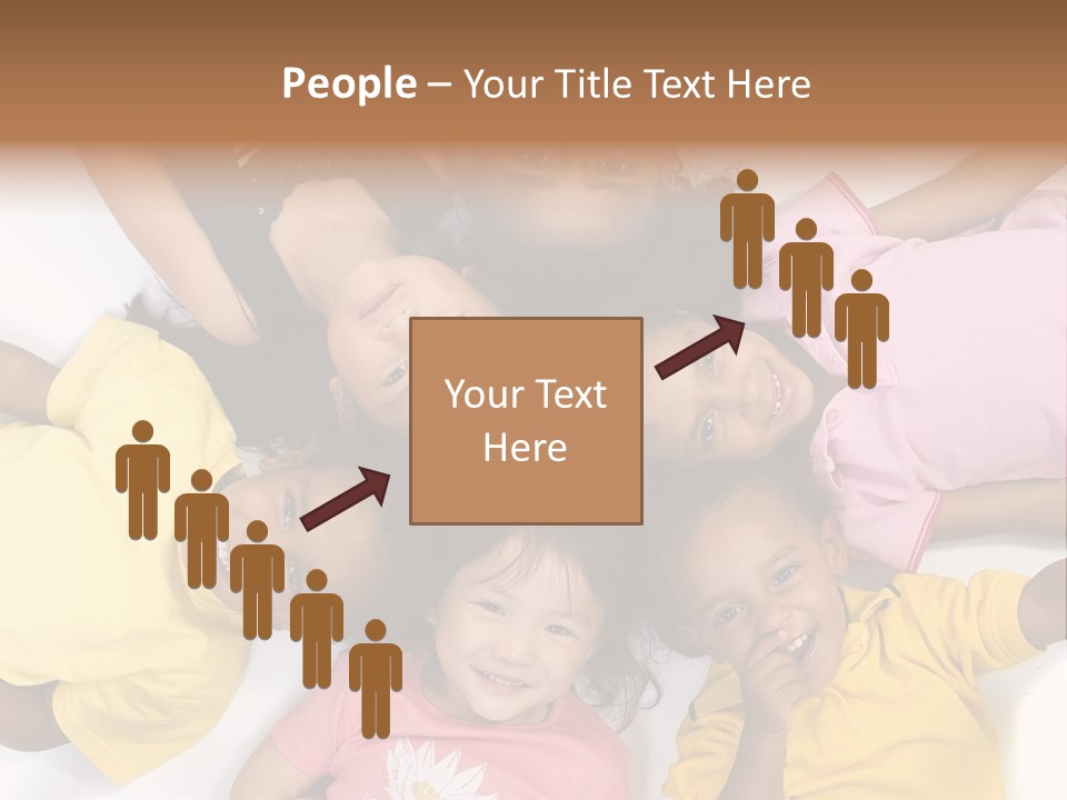 A Group Of Children Laying On Top Of Each Other PowerPoint Template