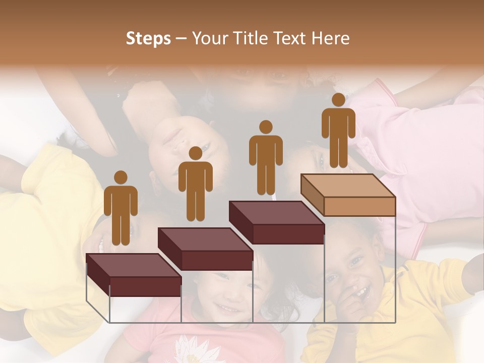 A Group Of Children Laying On Top Of Each Other PowerPoint Template