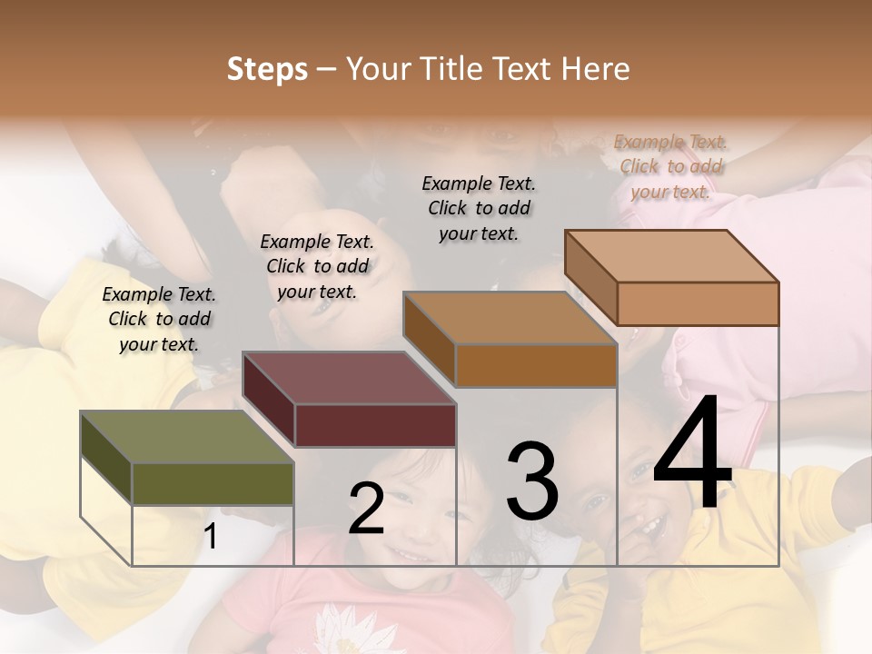 A Group Of Children Laying On Top Of Each Other PowerPoint Template