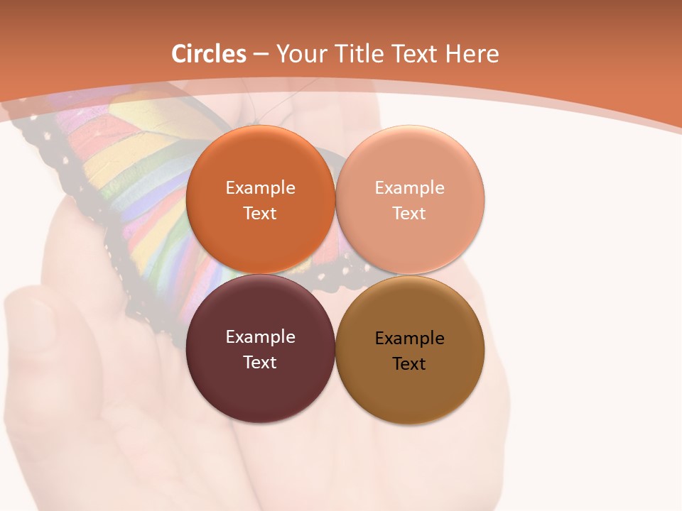 A Person Holding A Colorful Butterfly In Their Hands PowerPoint Template