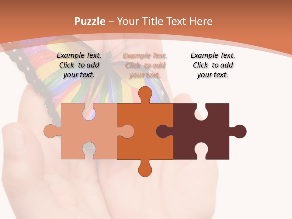A Person Holding A Colorful Butterfly In Their Hands PowerPoint Template