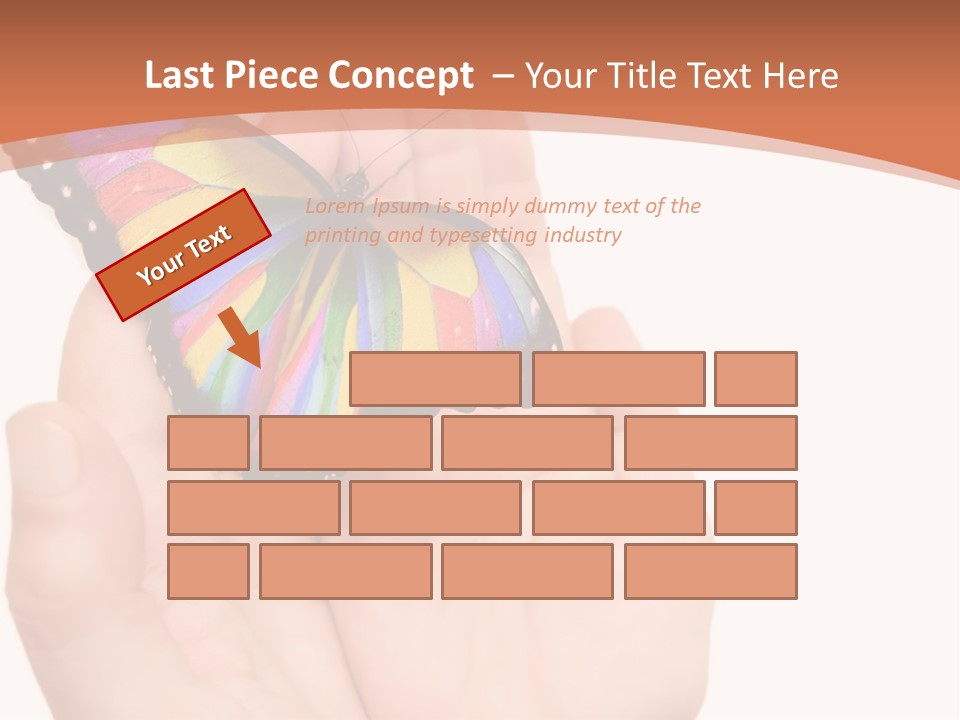 A Person Holding A Colorful Butterfly In Their Hands PowerPoint Template