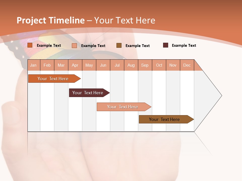 A Person Holding A Colorful Butterfly In Their Hands PowerPoint Template