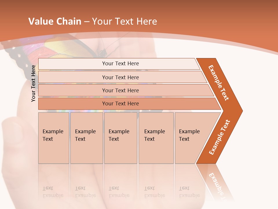 A Person Holding A Colorful Butterfly In Their Hands PowerPoint Template