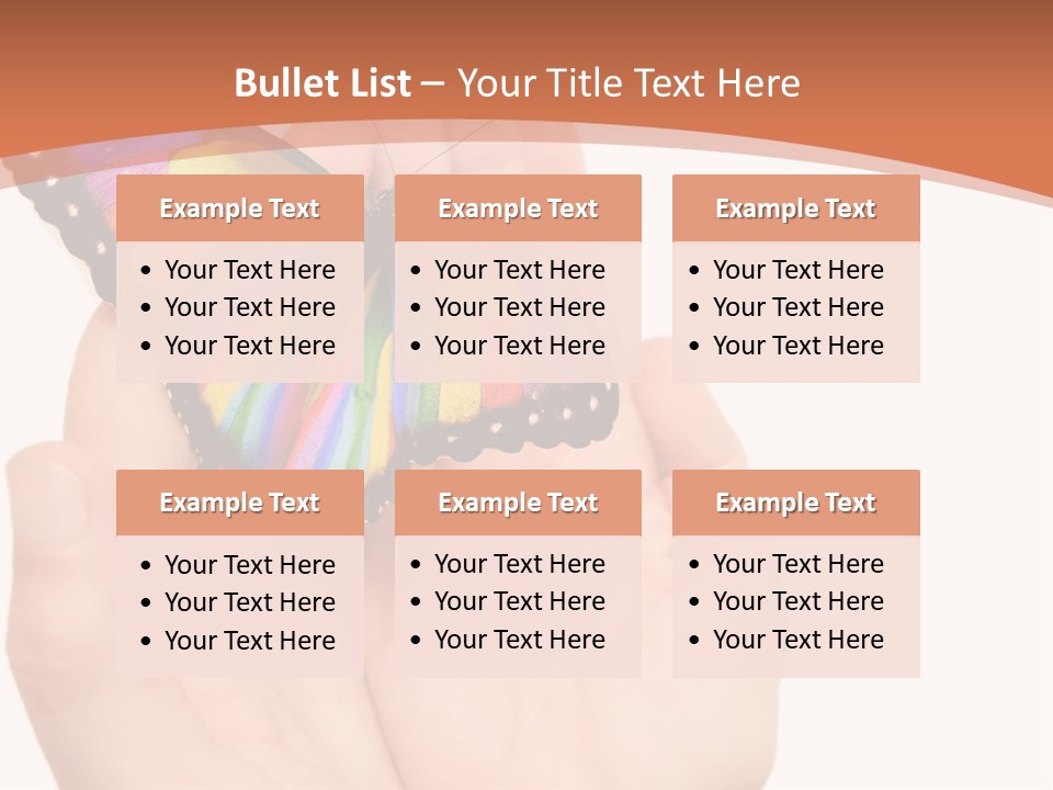 A Person Holding A Colorful Butterfly In Their Hands PowerPoint Template