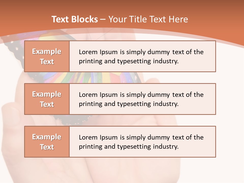 A Person Holding A Colorful Butterfly In Their Hands PowerPoint Template