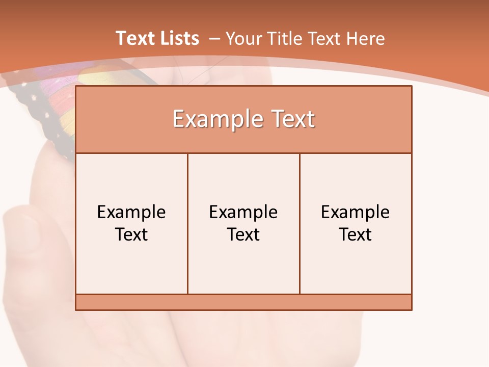 A Person Holding A Colorful Butterfly In Their Hands PowerPoint Template