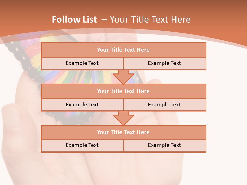 A Person Holding A Colorful Butterfly In Their Hands PowerPoint Template