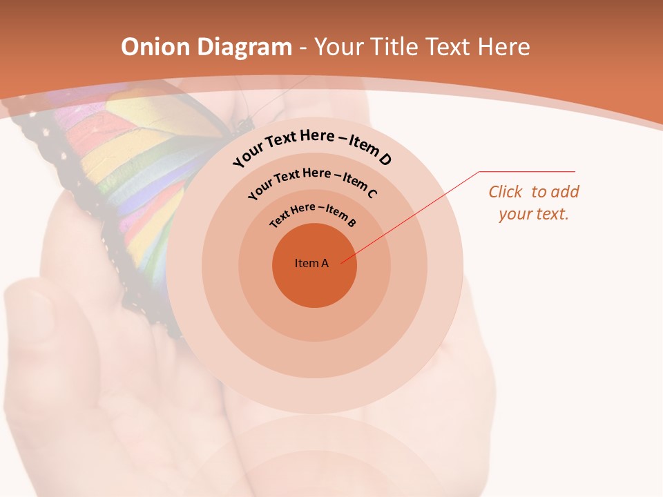 A Person Holding A Colorful Butterfly In Their Hands PowerPoint Template