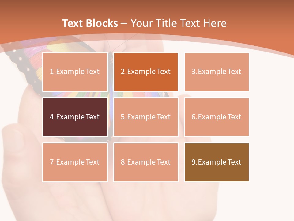 A Person Holding A Colorful Butterfly In Their Hands PowerPoint Template