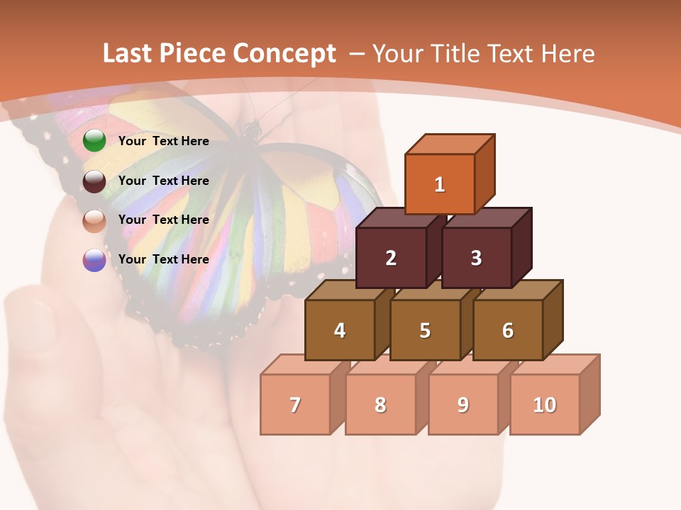 A Person Holding A Colorful Butterfly In Their Hands PowerPoint Template