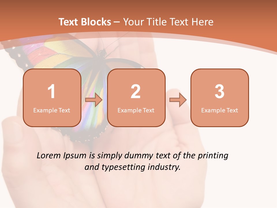 A Person Holding A Colorful Butterfly In Their Hands PowerPoint Template