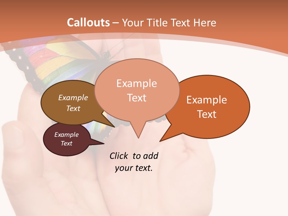 A Person Holding A Colorful Butterfly In Their Hands PowerPoint Template