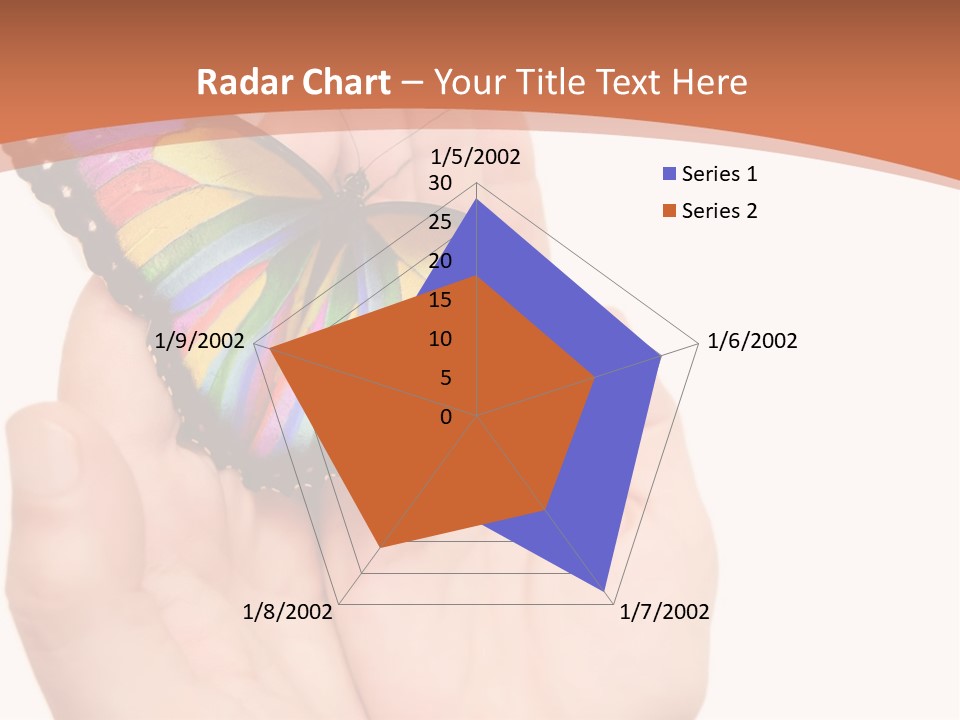 A Person Holding A Colorful Butterfly In Their Hands PowerPoint Template
