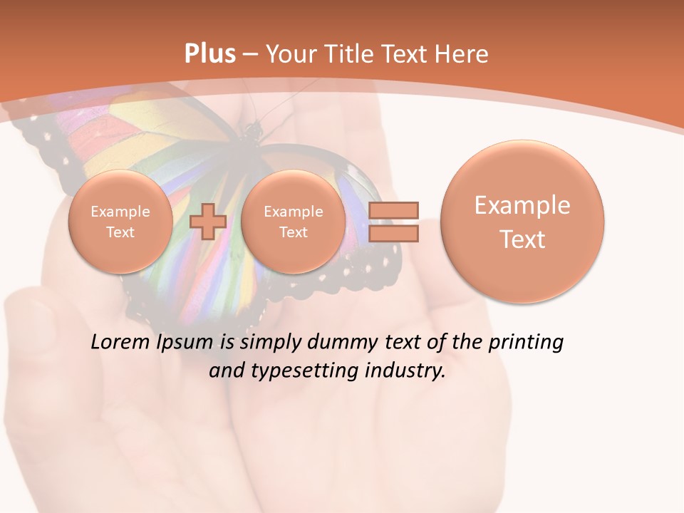 A Person Holding A Colorful Butterfly In Their Hands PowerPoint Template