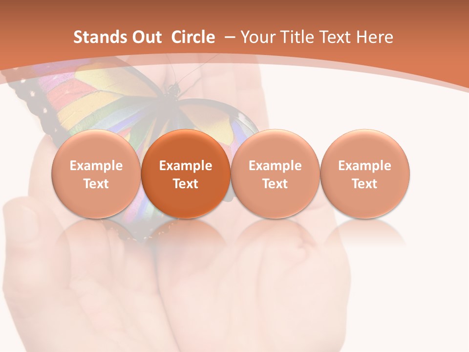 A Person Holding A Colorful Butterfly In Their Hands PowerPoint Template