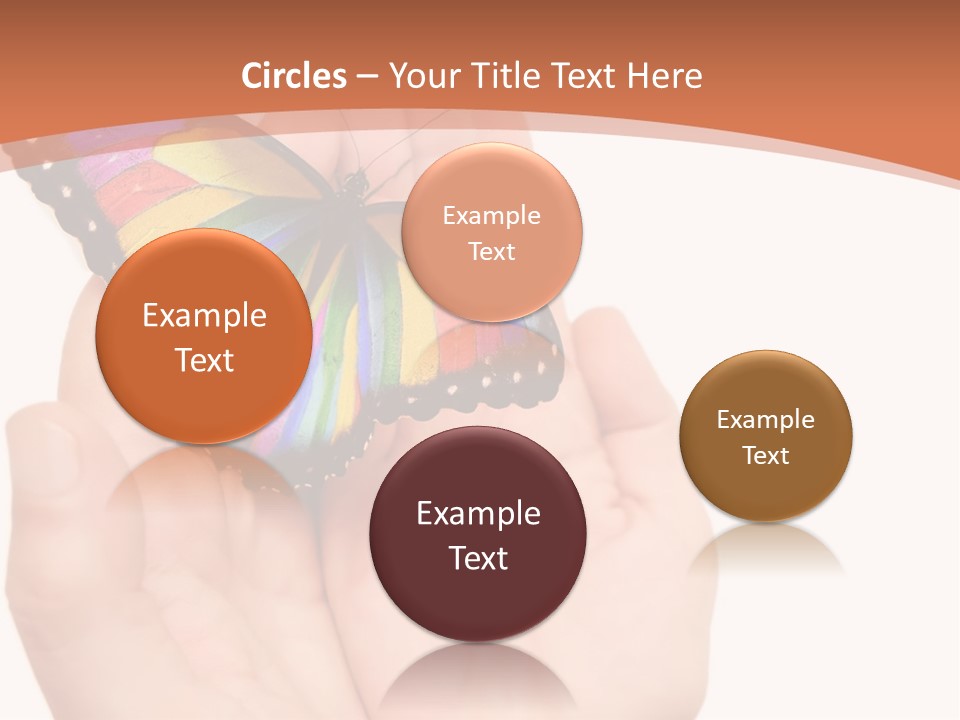 A Person Holding A Colorful Butterfly In Their Hands PowerPoint Template