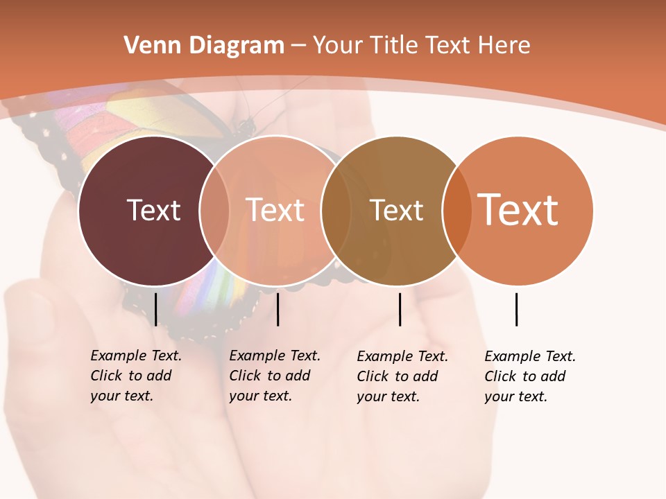 A Person Holding A Colorful Butterfly In Their Hands PowerPoint Template