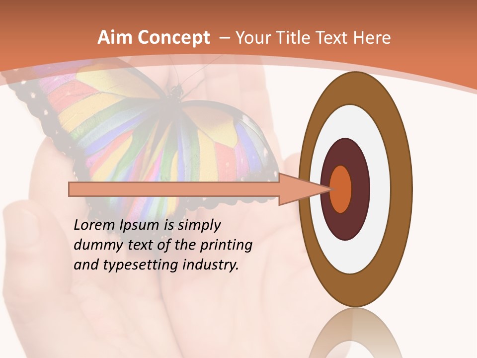 A Person Holding A Colorful Butterfly In Their Hands PowerPoint Template