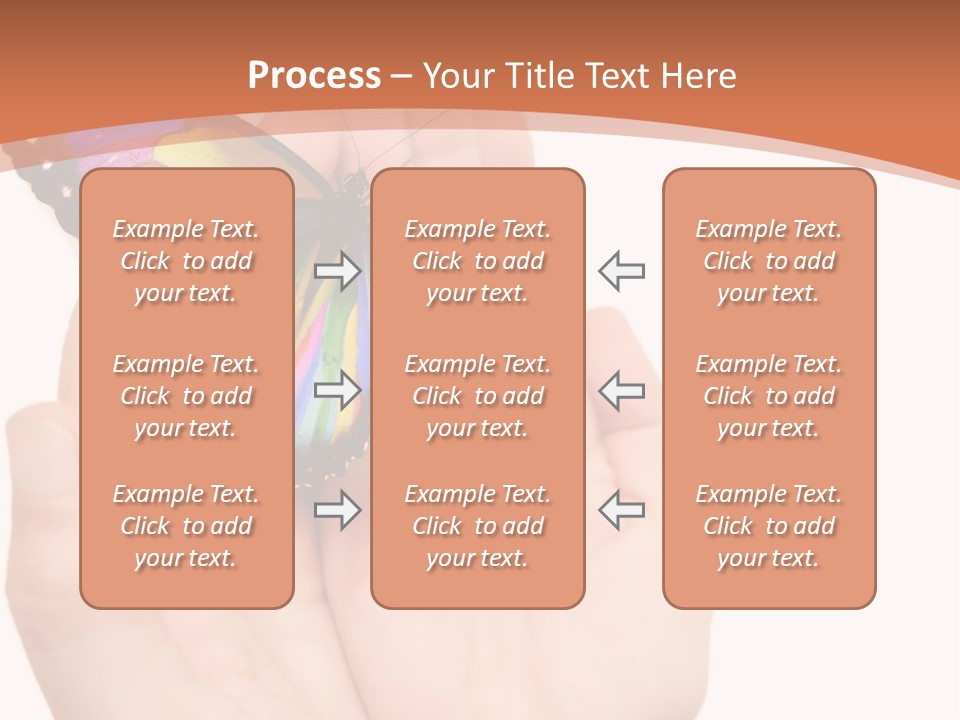 A Person Holding A Colorful Butterfly In Their Hands PowerPoint Template
