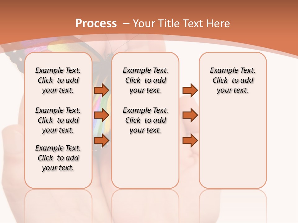 A Person Holding A Colorful Butterfly In Their Hands PowerPoint Template