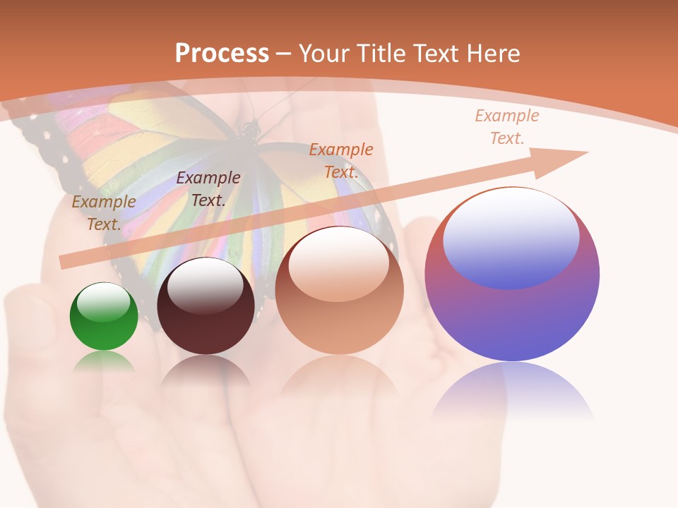 A Person Holding A Colorful Butterfly In Their Hands PowerPoint Template
