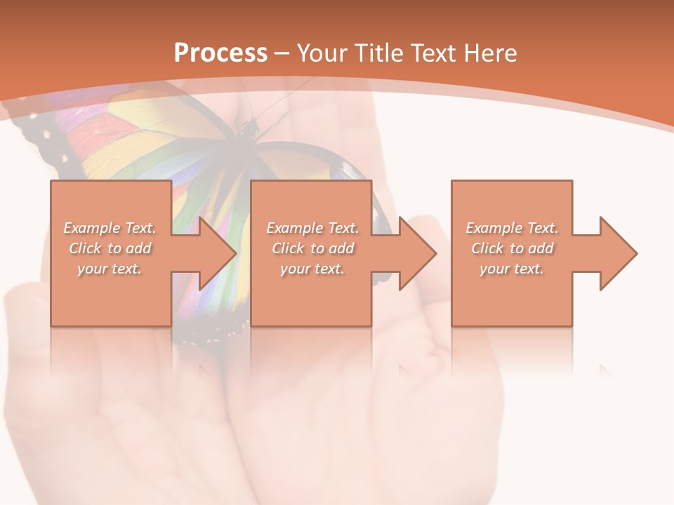 A Person Holding A Colorful Butterfly In Their Hands PowerPoint Template