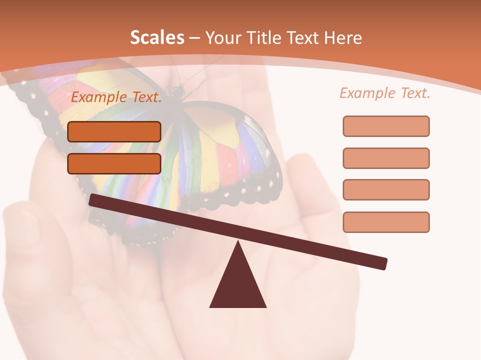 A Person Holding A Colorful Butterfly In Their Hands PowerPoint Template