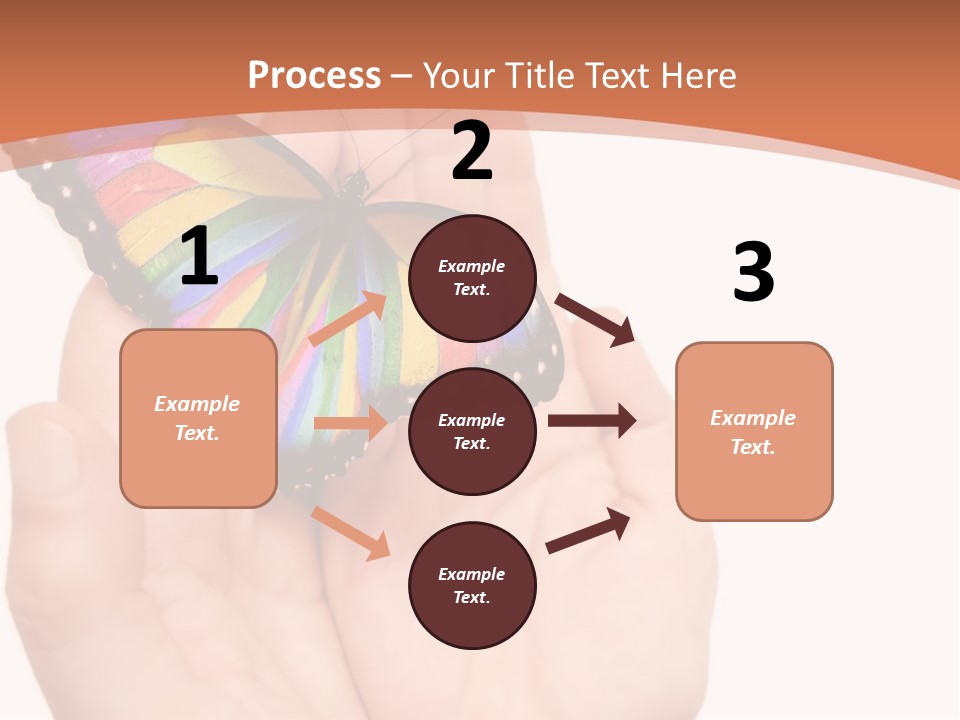 A Person Holding A Colorful Butterfly In Their Hands PowerPoint Template