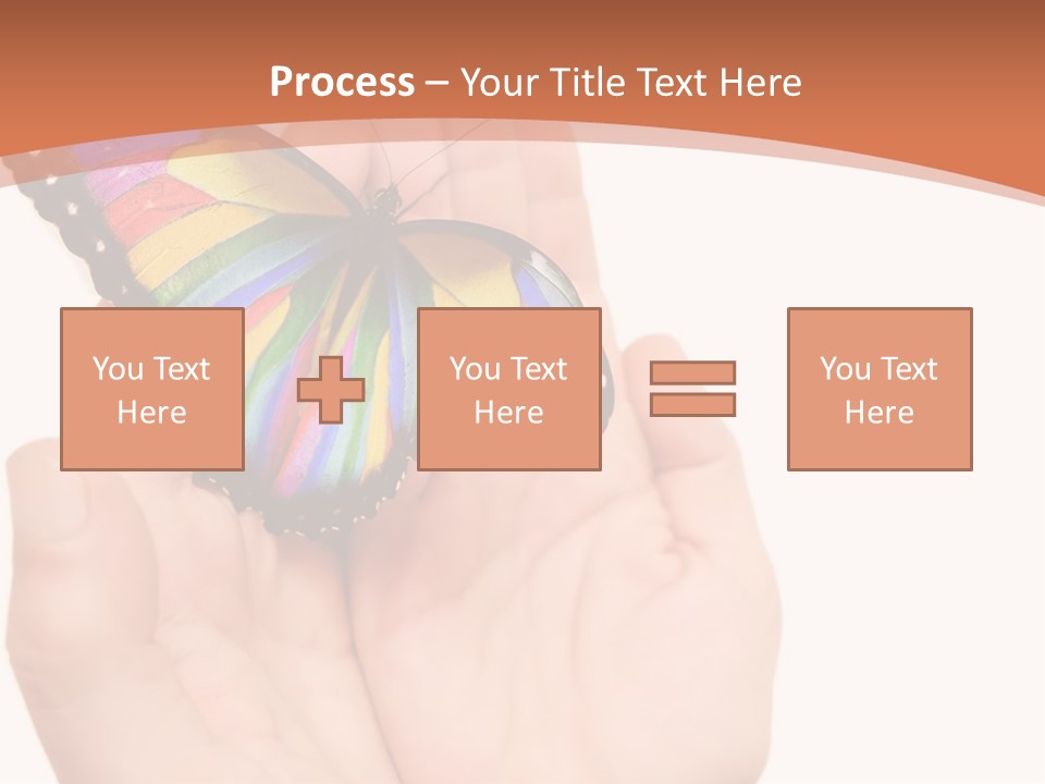 A Person Holding A Colorful Butterfly In Their Hands PowerPoint Template
