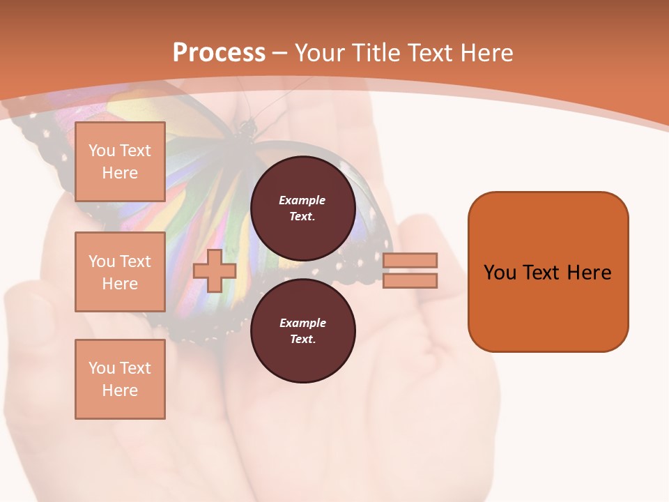 A Person Holding A Colorful Butterfly In Their Hands PowerPoint Template