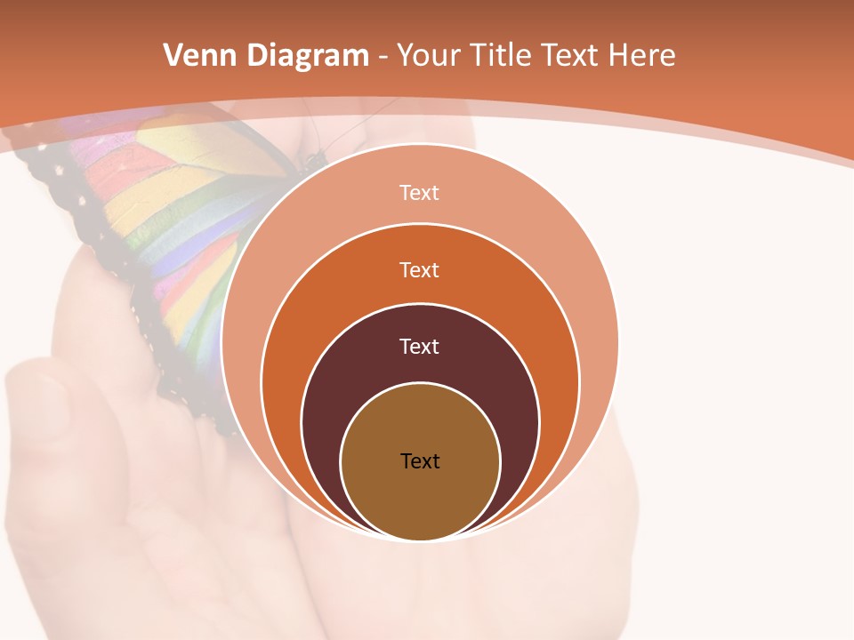 A Person Holding A Colorful Butterfly In Their Hands PowerPoint Template