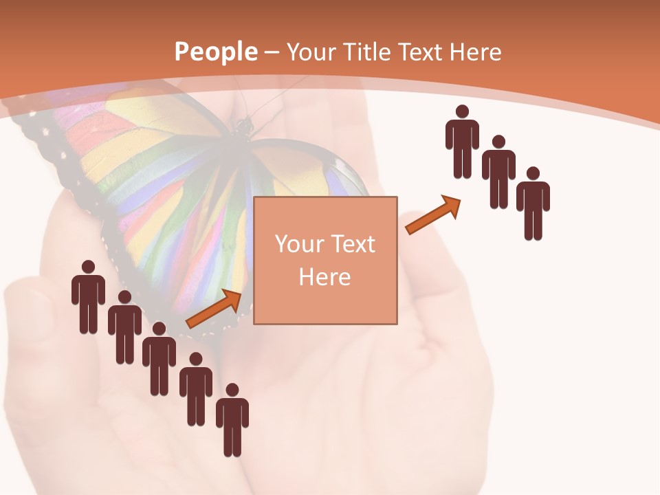 A Person Holding A Colorful Butterfly In Their Hands PowerPoint Template