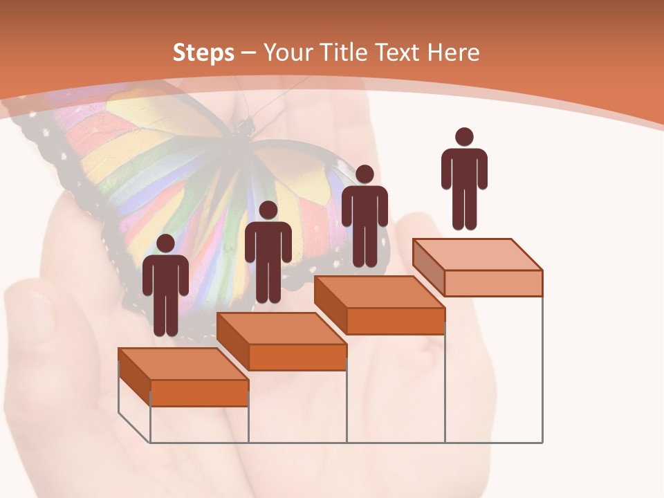 A Person Holding A Colorful Butterfly In Their Hands PowerPoint Template