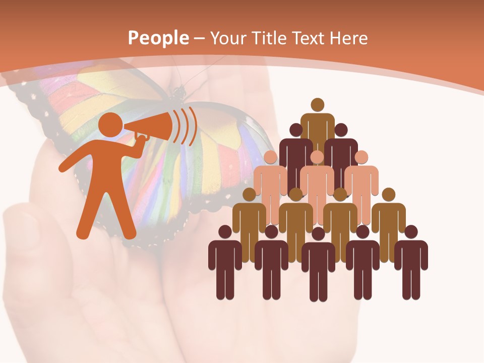 A Person Holding A Colorful Butterfly In Their Hands PowerPoint Template