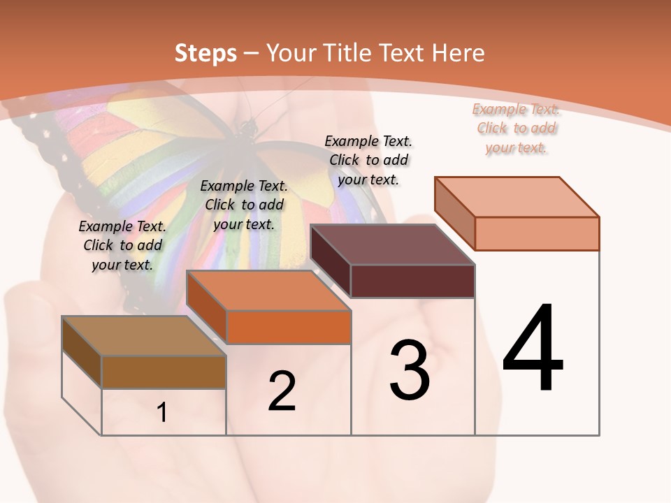 A Person Holding A Colorful Butterfly In Their Hands PowerPoint Template