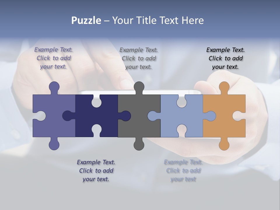 A Man Holding A Cell Phone In His Hand PowerPoint Template