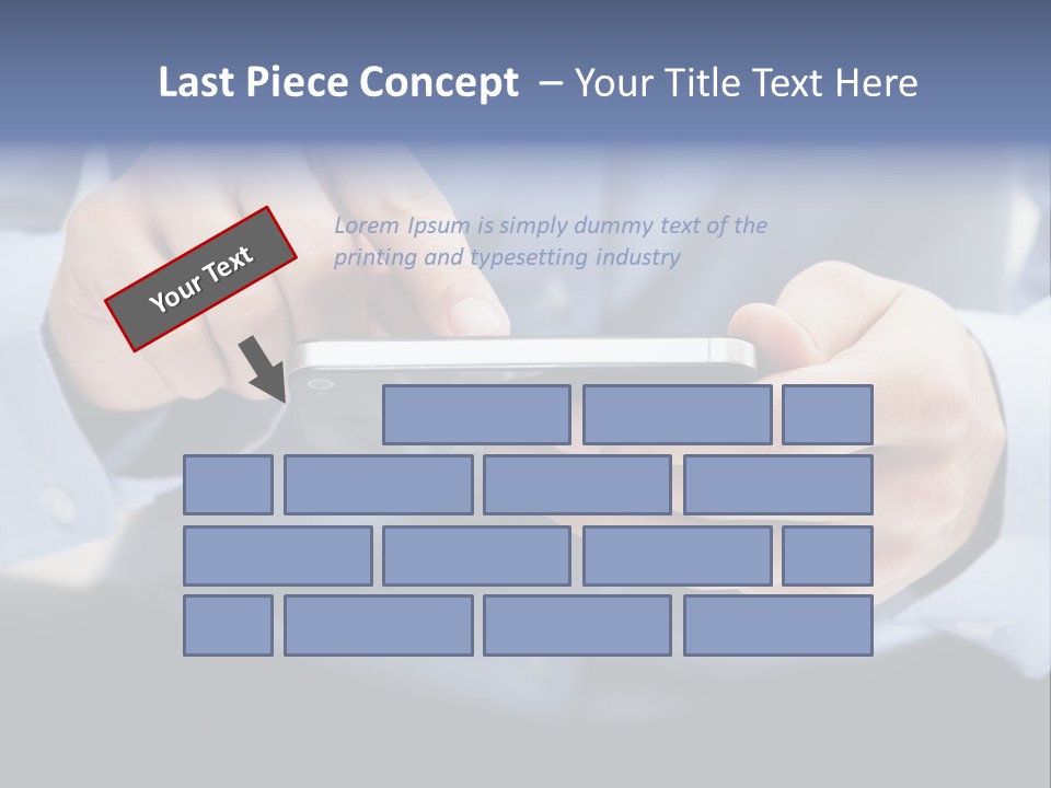 A Man Holding A Cell Phone In His Hand PowerPoint Template