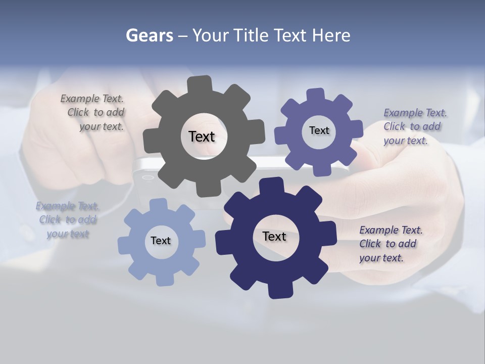 A Man Holding A Cell Phone In His Hand PowerPoint Template