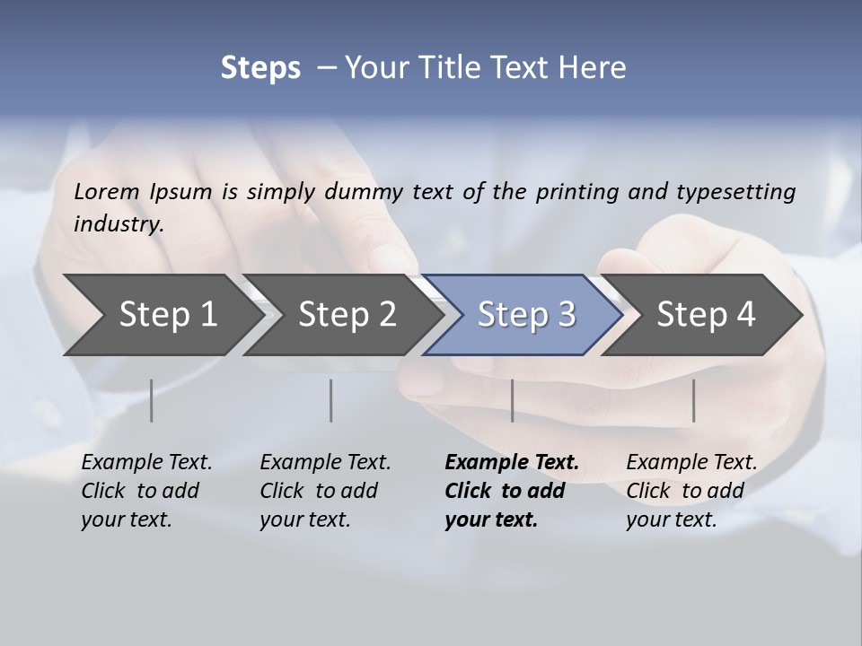 A Man Holding A Cell Phone In His Hand PowerPoint Template