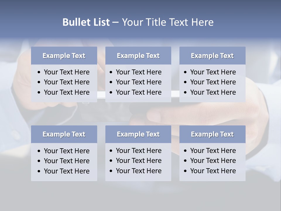 A Man Holding A Cell Phone In His Hand PowerPoint Template