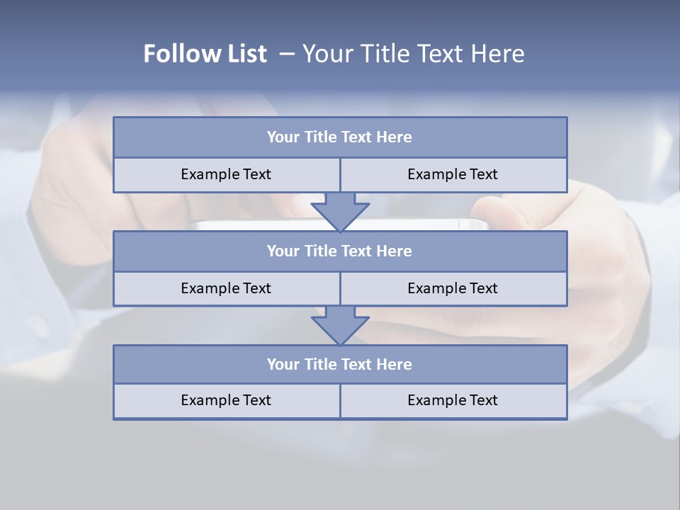 A Man Holding A Cell Phone In His Hand PowerPoint Template