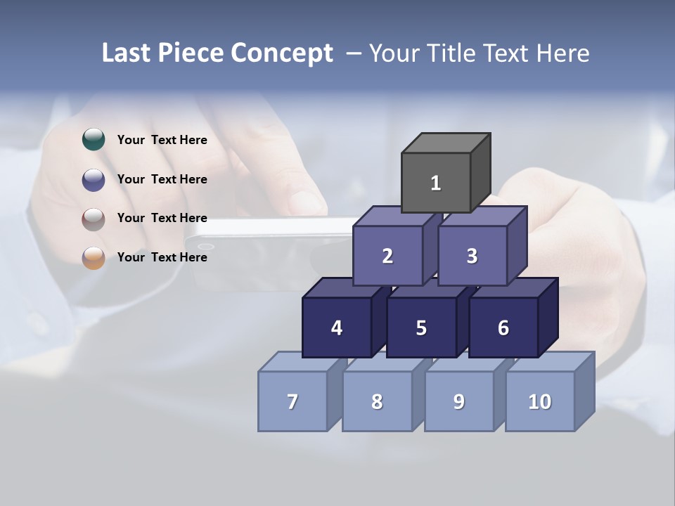 A Man Holding A Cell Phone In His Hand PowerPoint Template